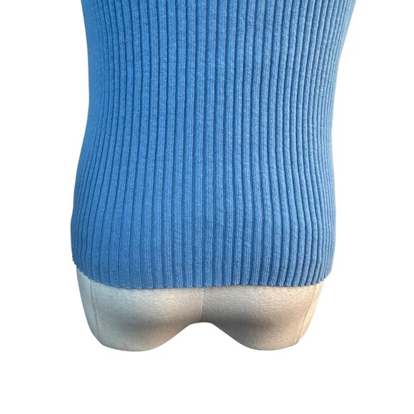 ZARA Blue Medium Ribbed Knit Fruit Embroidered Sleeveless V Neckline Camisole - Picture 9 of 10